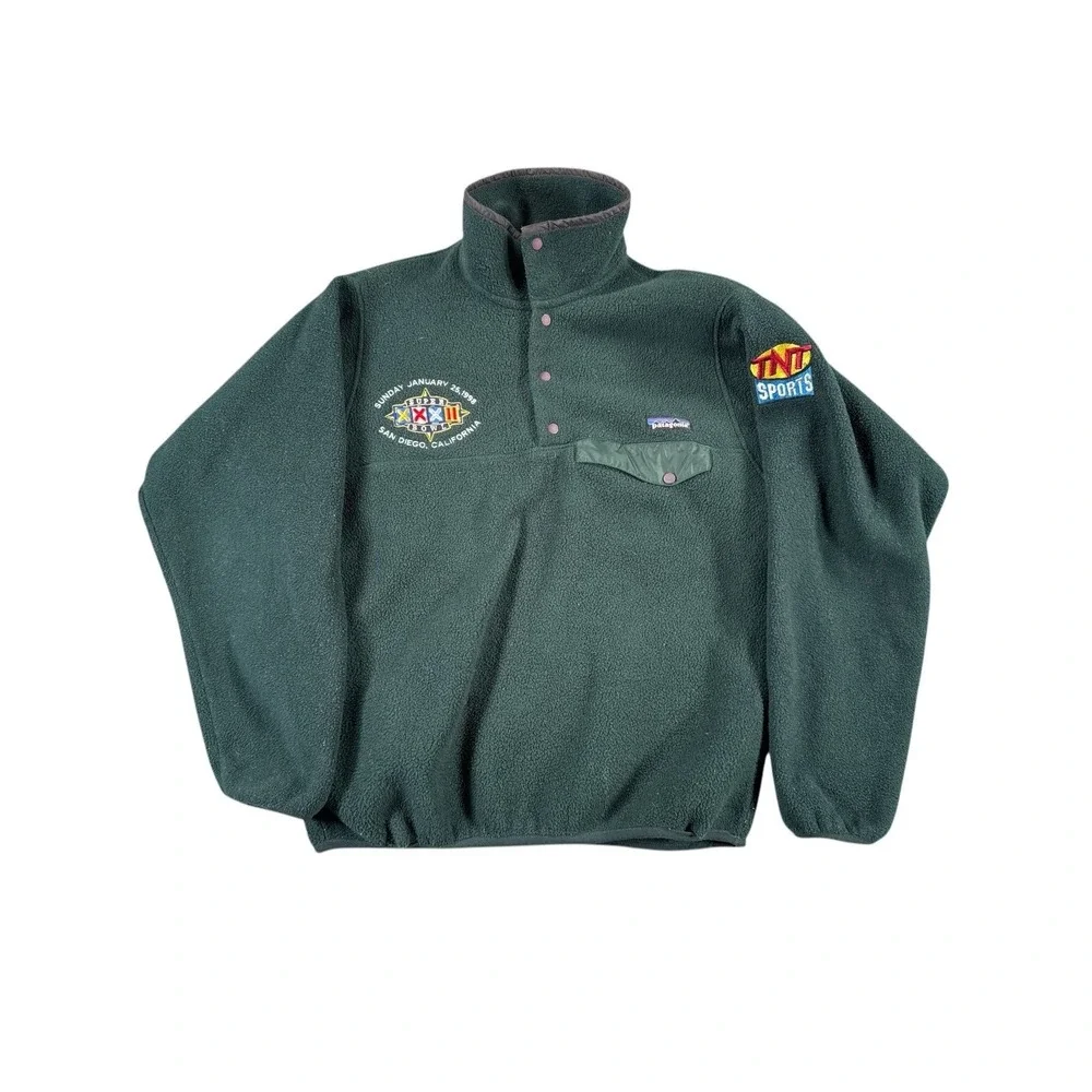 Vintage Patagonia Synchilla Snap Pullover Fleece Jacket Mens‎ Small Green Purple